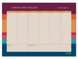 Bloco semanal Reciclar - Fina Ideia Bloco semanal Reciclar - Fina Ideia