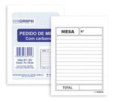 Bloco sidgraph pedido de mesa c/ carbono 50x2 78x107 - pt c/ 20 Bloco sidgraph pedido de mesa c/ carbono 50x2 78x107 - pt c/ 20