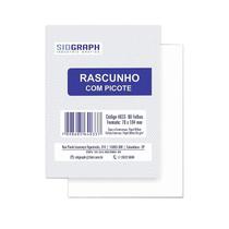 Bloco sidgraph rascunho c/ picote 80 fls 78x104 - pt c/ 20 Bloco sidgraph rascunho c/ picote 80 fls 78x104 - pt c/ 20
