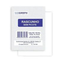 Bloco sidgraph rascunho s/ picote 100 fls 78x104 - pt c/ 20 Bloco sidgraph rascunho s/ picote 100 fls 78x104 - pt c/ 20