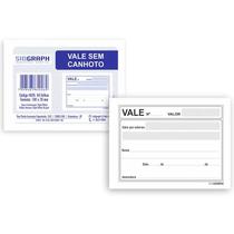 Bloco sidgraph vale s/ canhoto 50 folhas 104x78 - pt c/ 20 Bloco sidgraph vale s/ canhoto 50 folhas 104x78 - pt c/ 20