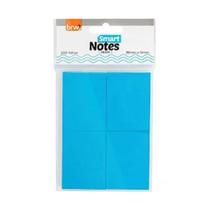 Bloco Smart Notes 38x51mm Azul 50 Folhas 4 Blocos - Brw Bloco Smart Notes 38x51mm Azul 50 Folhas 4 Blocos - Brw