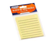 Bloco smart notes 76x76mm pautado amarelo pastel 50fls 1bl brw ba7652