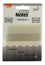 Bloco smart notes 76x76mm transparente 20 folhas Brw