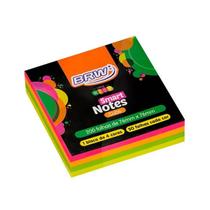 Bloco smart notes cube 76x76mm color neon 200fls 1cubo - brw Bloco smart notes cube 76x76mm color neon 200fls 1cubo - brw