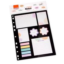 Bloco smart notes multiplos fichários floral brw