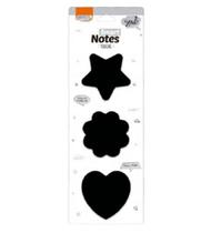 Bloco smart notes tokens 70x70mm est/flor/cor pret 25fls brw