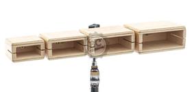 Bloco Sonoro Percubo WoodBlocks Quartet com kit com 4 blocos de madeira em Virola