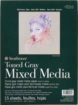 Bloco Strathmore Mix Media Toned Gray 300g 22,9x30,5 15 Fls 62462309 Bloco Strathmore Mix Media Toned Gray 300g 22,9x30,5 15 Fls 62462309