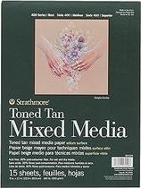 Bloco Strathmore Toned Tan Mixed Media 22,9x30,5cm 300g/m com 15 Folhas p4 Bloco Strathmore Toned Tan Mixed Media 22,9x30,5cm 300g/m com 15 Folhas p4