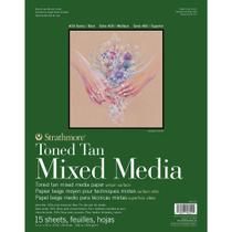 Bloco Strathmore Toned Tan Mixed Media 27,9x35,6cm 300g/m com 15 Folhas P462211 Bloco Strathmore Toned Tan Mixed Media 27,9x35,6cm 300g/m com 15 Folhas P462211