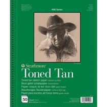 Bloco Strathmore Toned Tan Sketch 22,9x30,5cm 118g/m com 50 Folhas Espiral
