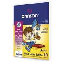 Bloco Super Sulfite Canson A3 120g/m2 30 folhas (Bloco liso infantil)