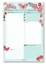 Bloco tarefas do dia - Borboletas