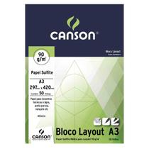 Bloco Tecnico Layout Canson 90 g/m2 A3 (297x420mm) 50 Fls
