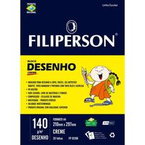 Bloco tecnico sem margem desenho a-4 140g.20fls.creme filiperson