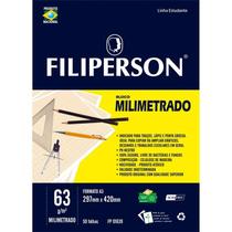 Bloco tecnico sem margem milimetrado a-3 63g.50f.branco filiperson