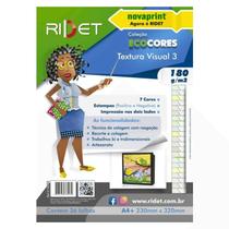 Bloco Textura Visual 3 A4+ 180 Gramas c/ 36 Folhas - Eco Cores - Ridet Bloco Textura Visual 3 A4+ 180 Gramas c/ 36 Folhas - Eco Cores - Ridet