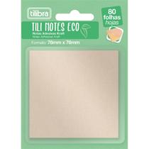 Bloco Tili Notes Eco Papel Kraft Notas Adesivas 80 Folhas Tilibra Anotações Bloco de Notas