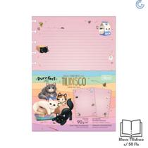 Bloco Tilidisco Universitário Purrfect Cats 90g 50 Fls - Tilibra Bloco Tilidisco Universitário Purrfect Cats 90g 50 Fls - Tilibra