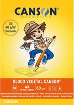 Bloco vegetal A3 60g Canson com 50 folhas Bloco vegetal A3 60g Canson com 50 folhas