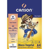 Bloco Vegetal Canson A4 Liso 50 Folhas 60g Bloco Vegetal Canson A4 Liso 50 Folhas 60g