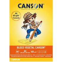 Bloco Vegetal Desenho Escolar A4 60g/m² 50 Folhas Canson