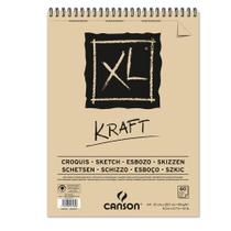 Bloco XL Espiralado Kraft Canson 90g/m² A4 60 Folhas