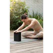 Bloco Yoga/Pilates EVA Firme Antiderrapante Preto 23x13x7cm