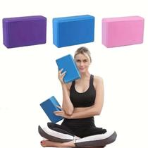 Bloco Yoga Pilates Fisioterapia Tijolo EVA Ioga Kit com 4