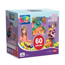 Blocolândia Mais Blocos V 60 Peças Brinquedo Infantil MK404 Dismat