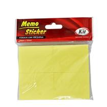 Blocos Adesivos (PostIt) - 38x50mm - com 4 blocos de 100 folhas - KIT