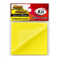 Blocos Adesivos (PostIt) - Transparente - 76x76mm - Bloco com 50 folhas -