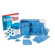 Blocos Base 10 Plástico Azul hand2mind - Conjunto Completo