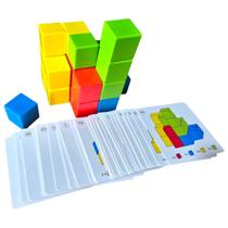 Blocos coloridos desafios aprendizagem criatividade jogos