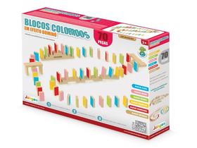 Blocos Coloridos Efeito Dominó - 70 peças
