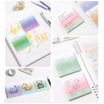 Blocos de Adesivos Transparente Kit Com 2 Coloridos com Brilhos