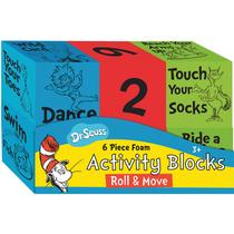 Blocos de atividade de espuma Eureka Dr. Seuss Roll & Move x6