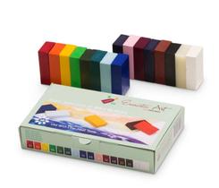 Blocos de cera encáustica Mercurius Basic, kit com 16 cores