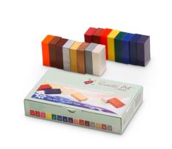 Blocos de Cera para Arte Encaústica Mercurius Conjunto com 16 Cores