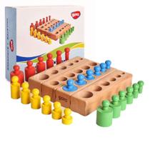 Blocos de cilindros montessori Knobbed BOHS 6 pinos - 17 cm, 4 unidades