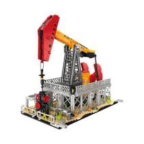 Blocos De Construção 3D DIY Para Crianças, Estação De Transporte De Planta De Extração De Petróleo,