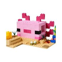 Blocos De Construção Axolotl House Compatíveis Com a Série De Jogos My Pixel World, Presente Para Blocos De Construção Axolotl House Compatíveis Com a Série De Jogos My Pixel World, Presente Para
