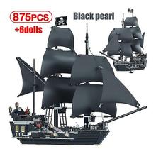 Blocos de construção Black Pearl Pirate Ship modelo 4184 4195 Blocos de construção Black Pearl Pirate Ship modelo 4184 4195