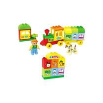 Blocos de construção blok blok trenzinho - zoop toys zp00747