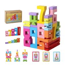 Blocos de construção BOVVSKY Wooden Number Montessori 20 unidades