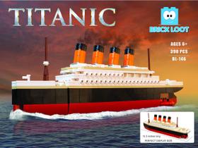 Blocos de construção Brick Loot Titanic modelo 390 peças de 32 cm