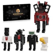 Blocos de construção BUILDIFY Skibidi Titan TV Man/Toilet Man