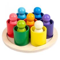 Blocos de construção Caraele Newest Baby Wood Rainbow Small Size