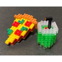 Blocos de construção Daiso Japan Pizza e Melon Soda Blocos de construção Daiso Japan Pizza e Melon Soda